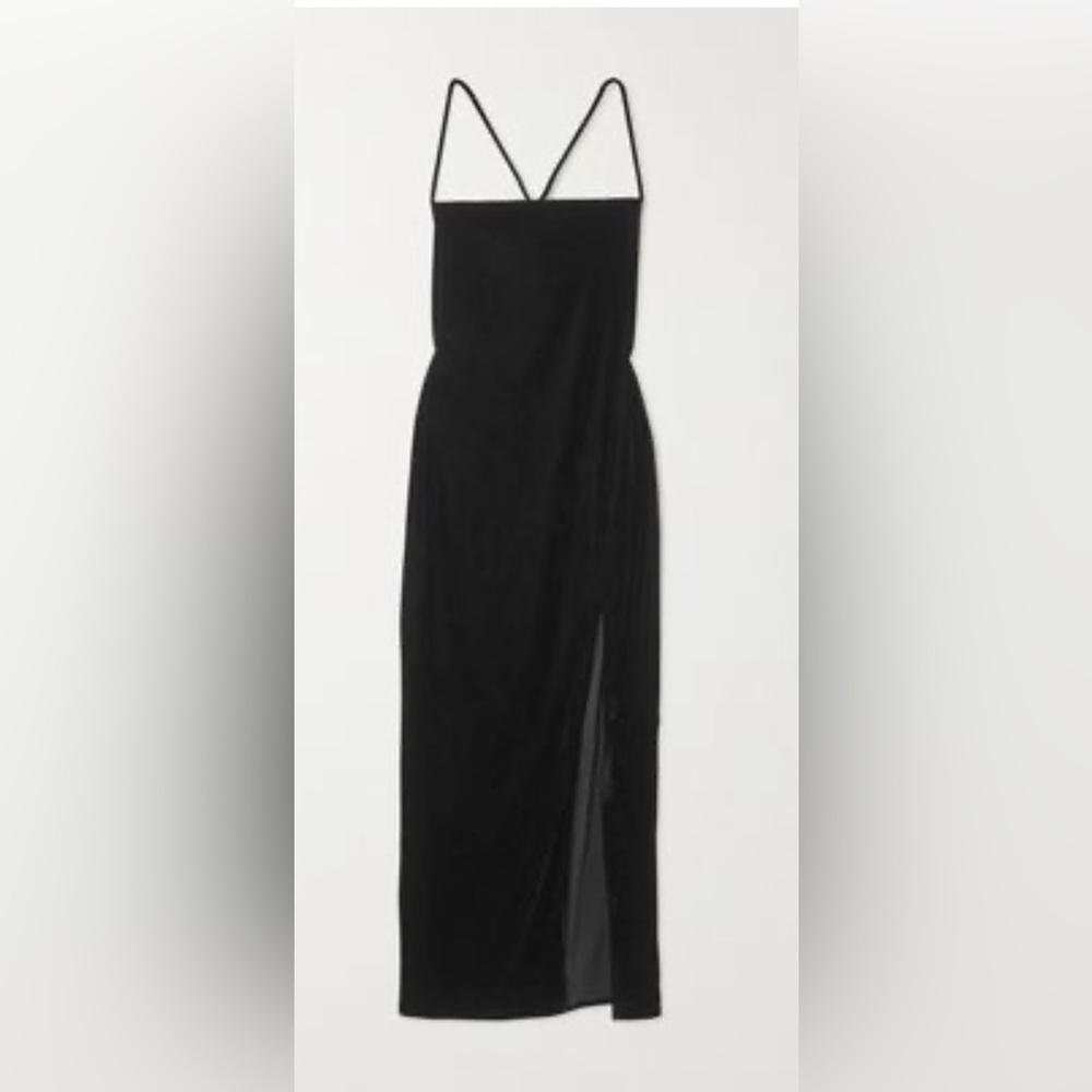 Staud Bellamy stretch velvet midi dress NWT